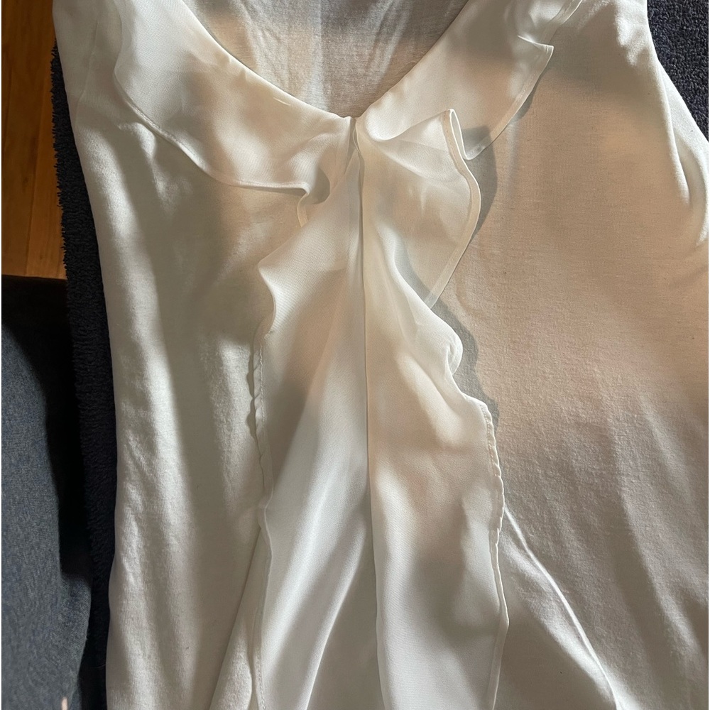 Off white/ cream short sleeve blouse.